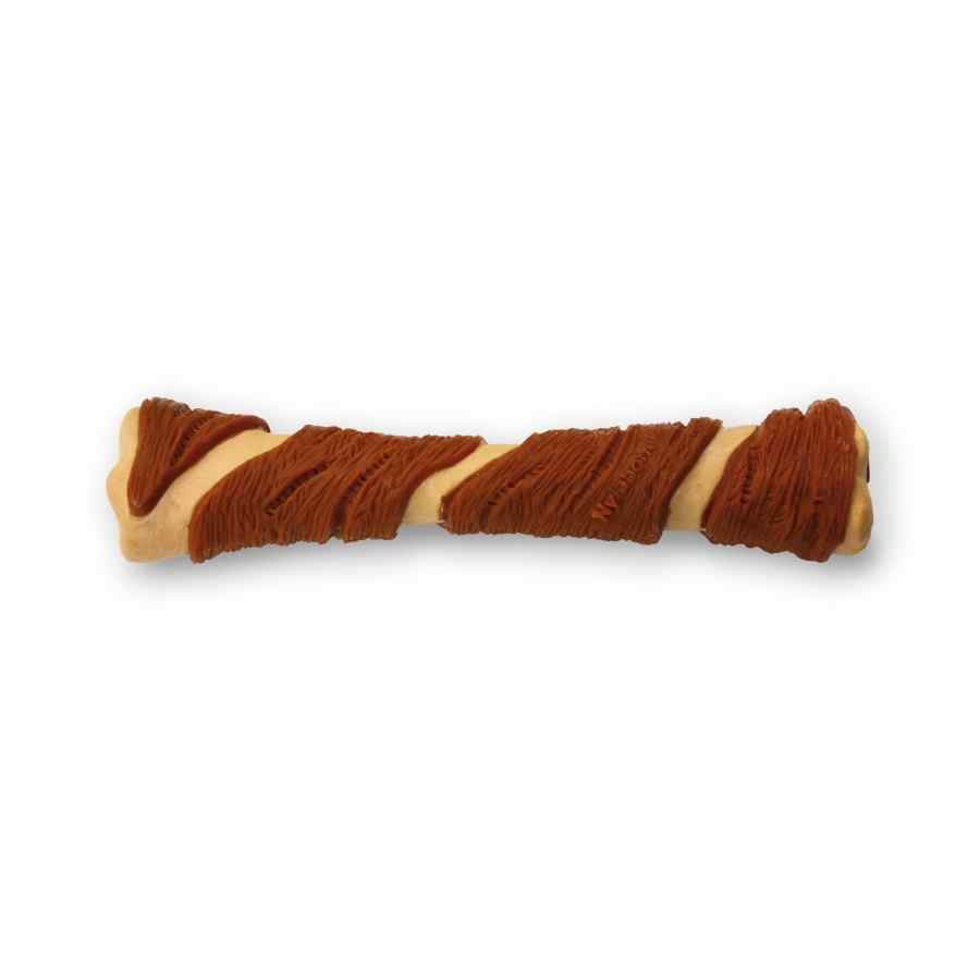 Nylabone Hueso Power Chew Porkhide, Sabor Tocino & Mantequilla De Maní L, , large image number null